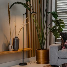 Design gulvlampe sort inkl. LED med touch-dæmper - Notia