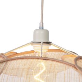 Japandi-viseća-lampa-krem-boje-sa-lanenim-abažurom---Aisha
