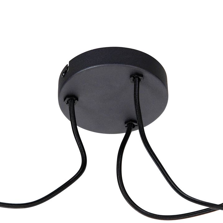 Industriële hanglamp zwart 3-lichts - Cava