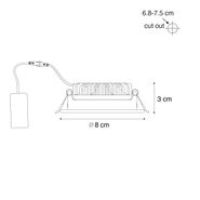Recessed-Spotlight-Black-Tiltable-8.2cm-Incl.-LED-Dim-to-Warm-IP54-Ultra-Slim---Pupil