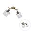 Faretto-da-soffitto-di-design-bronzo-con-vetro-trasparente-2-luci---Domo