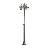 Klasická-vonkajšia-lampa-tmavozelená-235-cm-3-svetlá-IP44---Berta