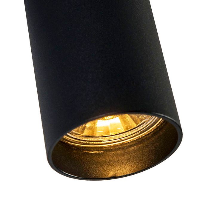 4 darabos modern, felületre szerelhető spotlámpa szett fekete 5,5 cm GU10 50 mm - Tuba