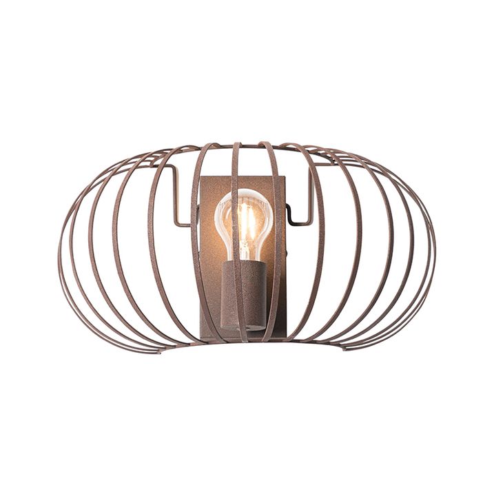 Designová nástěnná lampa rezavě hnědá 39 cm - Johanna