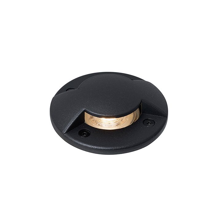 6 modernių įleidžiamų į žemę šviestuvų rinkinys juodas GU10 50 mm 2 šviesų efektas IP65 - Cellar