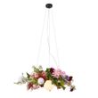 Bohemianische-Hängelampe-schwarz-mit-farbigen-Blumen-rot-und-pink---Flower-Power