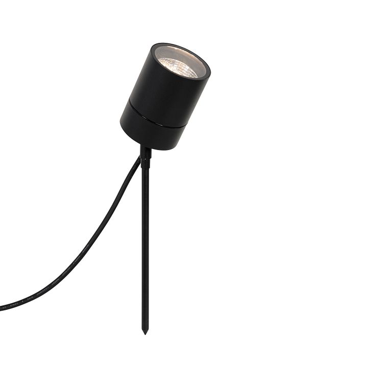 Moderner Spike-Spot schwarz AR70 verstellbar IP44 – Solo
