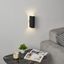 Moderne-wandlamp-zwart-2-lichts---Gotthard