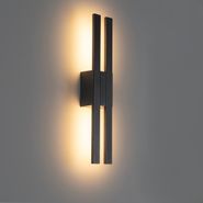 Moderne-Außenwandleuchte-schwarz-inkl.-LED-2-Licht-IP54---Jamal