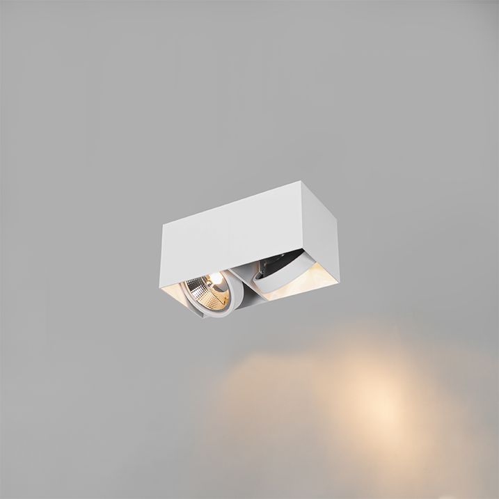 Design spotlight med rektangulær AR111 2-lys - Box