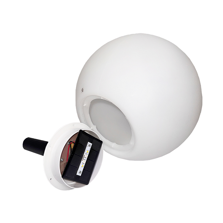 Outdoor lampa bijela 25 cm Uključujući LED IP44 Solar RGBW - Ludger