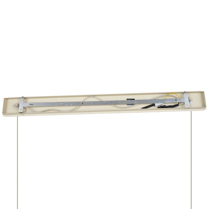 Japandi Hängelampe Beige mit Stoffschirm 2-flammig - Bida