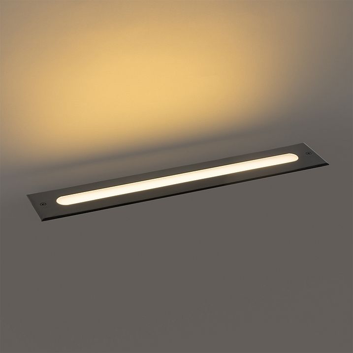 Modernus žemės prožektorius juodas 50 cm su LED IP65 - Eline
