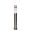 Moderne-udendørs-stolpelampe-stål-med-opal-80-cm-IP44---Rox