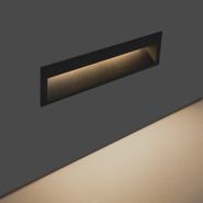Set-di-6-luci-da-parete-ad-incasso-moderne-nere-28cm-incl.-LED-IP65---Mert