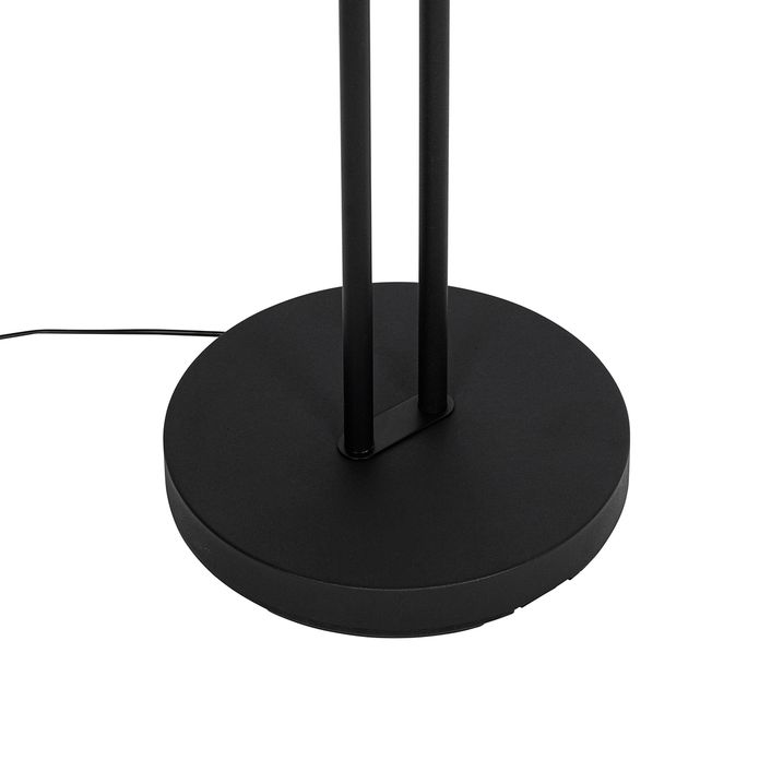 Lampadaire noir avec LED et variateur avec liseuse - Kelso