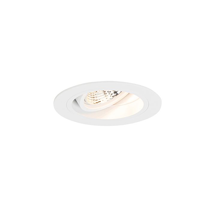Set 6 becuri Punct încastrat rotund reglabil alb - Chuck 70