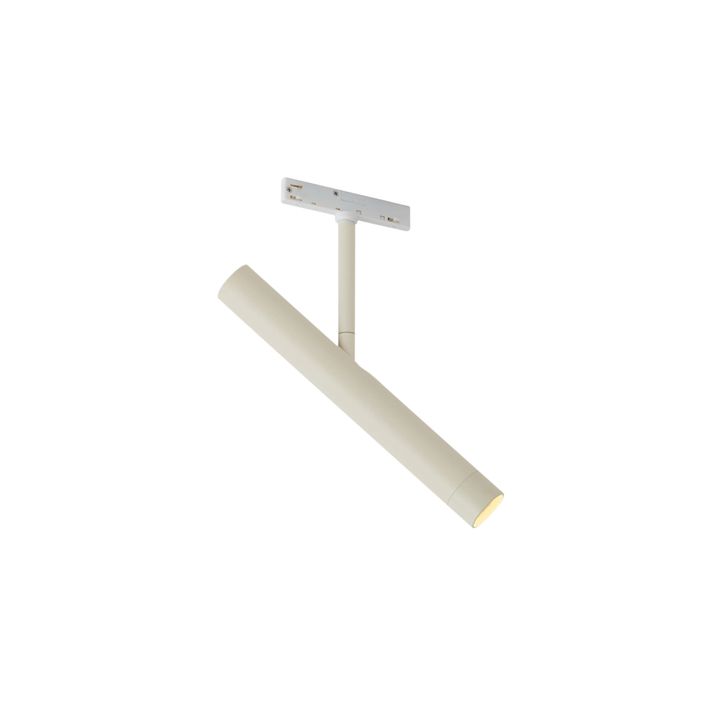 Spot modern bej cu alb pentru sistem de iluminat pe șină monofazat - Slimline Avery