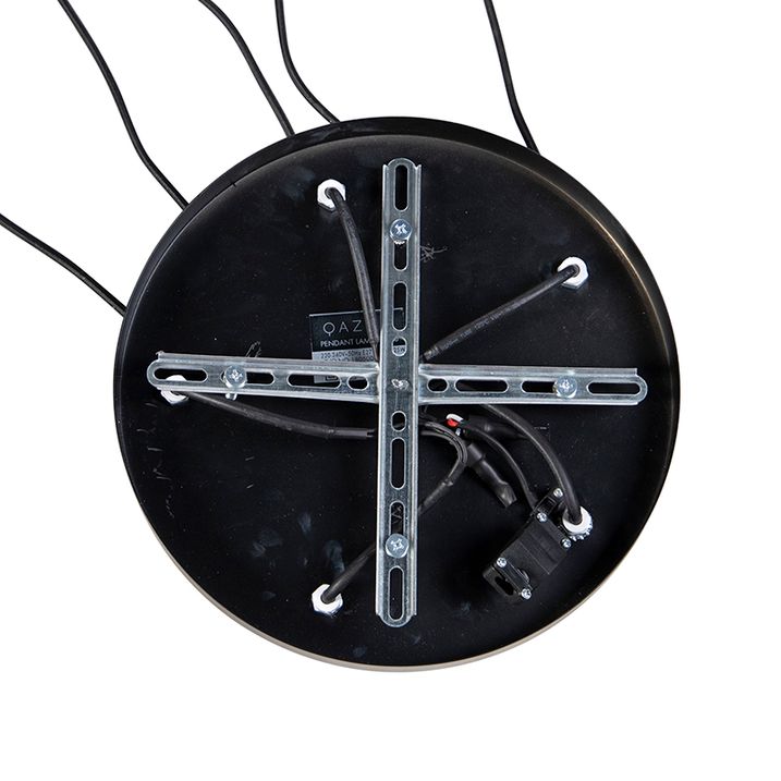 Industriele hanglamp 5-lichts beton met zwart - Edison
