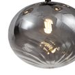 Moderne-Hängelampe-schwarz-mit-Rauchglas-9-flammig---Jia