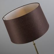 Stojaca-lampa-zlatá/mosadzná-s-hnedým-tienidlom-45-cm-nastaviteľná---Parte