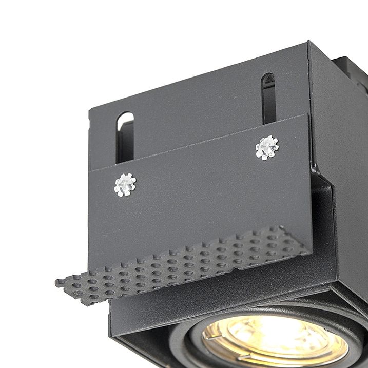 Recessed Spotlight Black GU10 Rotatable and Tiltable Trimless - Oneon