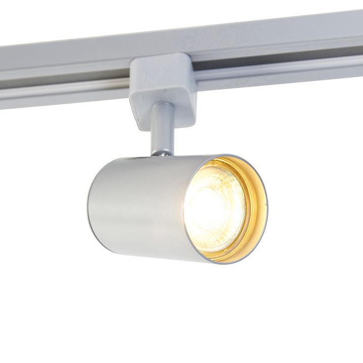 Modern railsysteem met 4 spots zilver 1-fase  - Iconic Yade