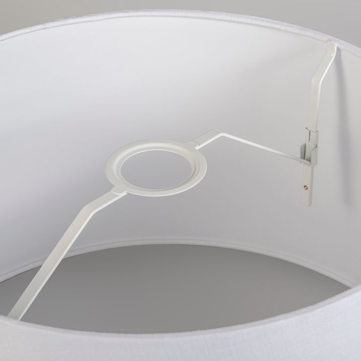 Moderna stropna lampa čelična sa bijelim sjenilom 45 cm - Combi