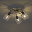 Faretto-da-soffitto-di-design-bronzo-con-vetro-trasparente-rotondo-a-3-luci---Domo