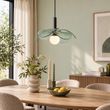 Design-hanglamp-zwart-met-groen-glas---Kemner