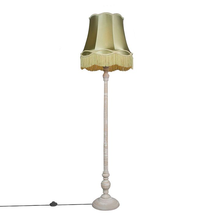Lampă de podea retro gri cu abajur verde Granny - Classico