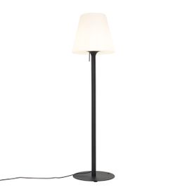 Moderna-āra-stāvlampa-melna-ar-baltu-abažūru-IP44---Big-Virginia