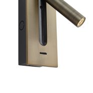Set-of-2-Modern-Wall-Lamps-Dark-Bronze-Incl.-LED---Plaza
