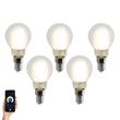 Set-di-5-Lampadine-LED-Smart-E14-P45-Opache-4.2W-470-lm-2700-6500K