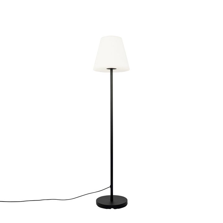 Smart gulvlampe sort med hvid skærm 35 cm IP65 inkl. WiFi A60 - Virginia