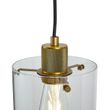 Lampada-a-sospensione-di-design-bronzo-con-vetro-trasparente---Domo