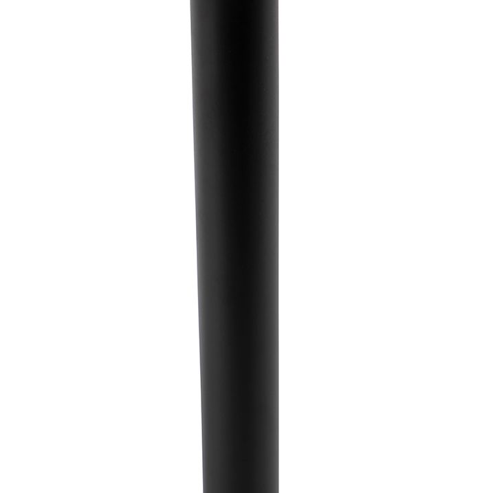 Stolová lampa čierna s oválnym zamatovým tienidlom čiernym 35 cm - Simplo