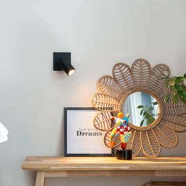 Modern badrumsspotlight svart kvadratisk IP44 - Ducha