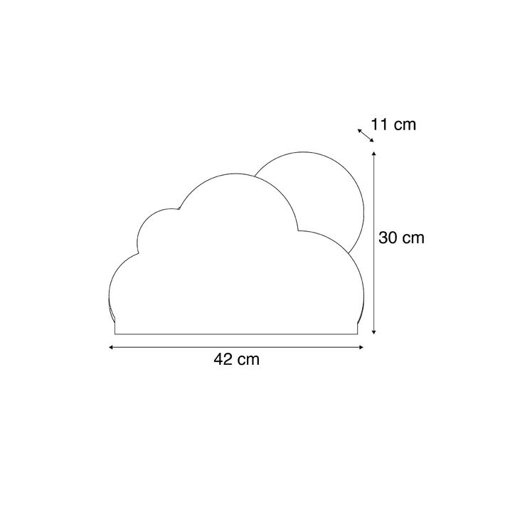 Lámpara de pared infantil nube beige con sol - Cloudy