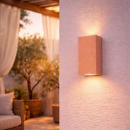 Moderne-utendørs-vegglampe-terrakotta-2-lys-IP44---Pompei