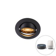 Faretto-da-incasso-smart-nero-con-WiFi-GU10-regolabile---Ude-Honey