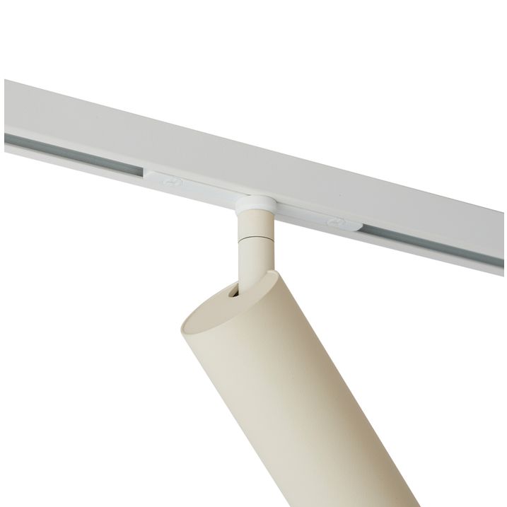 Modern Spotlight Beige with White for Track System 1-Phase GU10 35mm - Slimline Uzzy