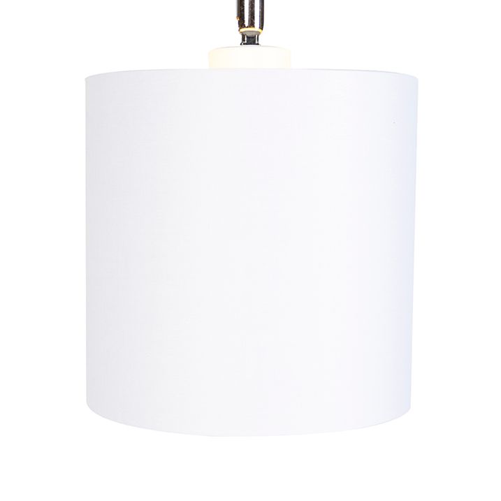 Moderne vloerlamp wit met goud - Lofty