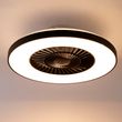 Plafondventilator-zwart-met-ster-effect-60cm-incl.-LED-dimbaar-met-afstandsbediening---Climo
