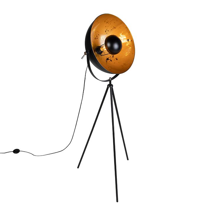 Industriell golvlampa med stativ svart - Magna 40 Eglip