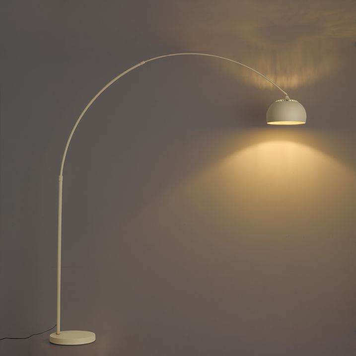 Moderne booglamp beige met marmeren voet - XXL