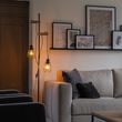 Landelijke-vloerlamp-zwart-met-hout-2-lichts-met-kap---Dami-Frame