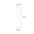 Moderné-vonkajšie-stĺpové-svietidlo-čierne-45-cm-IP44---Rox