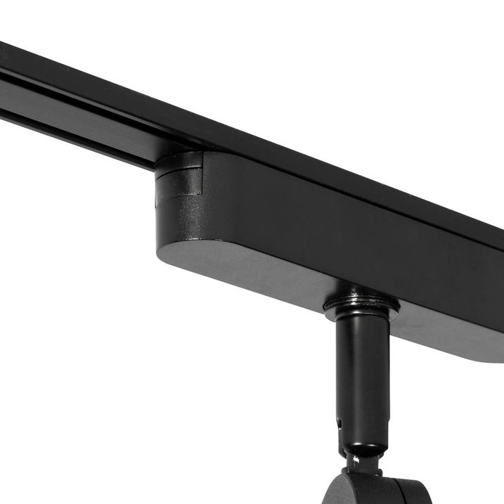 Moderne sort spotlight for 1-fase skinnesystem inkl. LED, roterbar og tiltbar - Magnetic Lance
