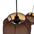 Hanglamp-zwart-met-bruine-kap-en-witte-binnenkant-31,5cm-3-lichts---Cava